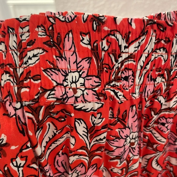 LOFT red floral midi skirt size large - Picture 5 of 5